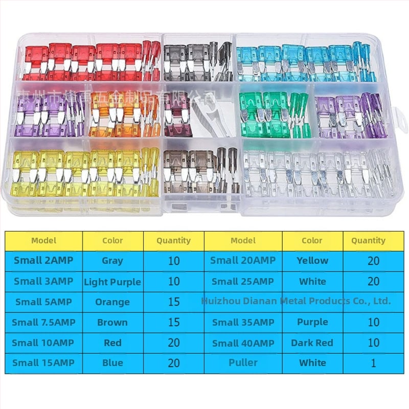 Tarpvalstybinis 306 vnt. automobilio saugiklių peiliukas, mažas ir vidutinis, mini cinko drožlių įdėklų saugiklių bandymo rašiklis