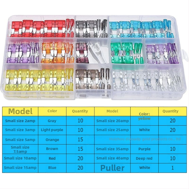 Tarpvalstybinis 306 vnt. automobilio saugiklių peiliukas, mažas ir vidutinis, mini cinko drožlių įdėklų saugiklių bandymo rašiklis