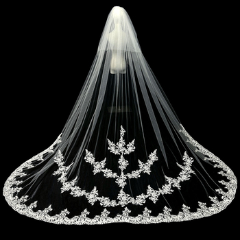 Līgavas kāzu galvenā kāzu kleita Plīvurs Super Immortal Mori korejiešu stila garās astes mežģīņu plīvura aksesuāri