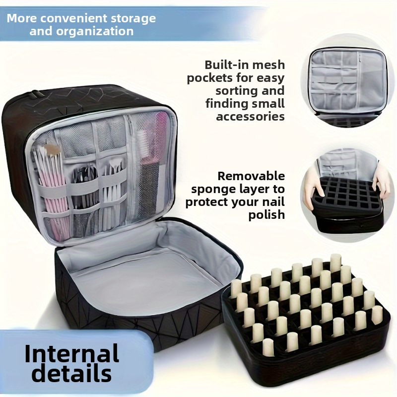 Cezhraničná výbušná dvojvrstvová úložná kozmetická taška s vysokou výškou, veľkokapacitná prenosná toaletná taška, kozmetická taška, úložná taška na laky na nechty