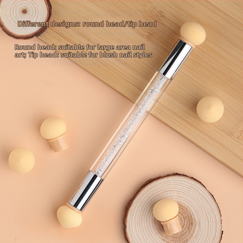 Maniküür Ümmargune ots Terav gradientkäsn Pea Poke Pen Pat Liim Määrdunud Põsepuna Värvitud DIY Küünesalongi Tööriist