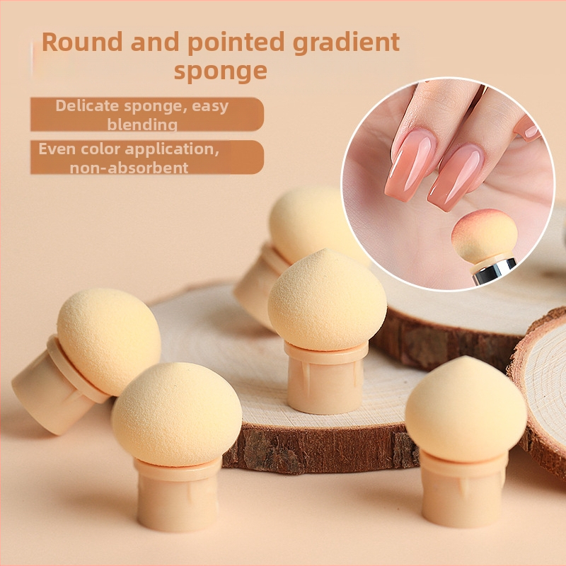 Maniküür Ümmargune ots Terav gradientkäsn Pea Poke Pen Pat Liim Määrdunud Põsepuna Värvitud DIY Küünesalongi Tööriist