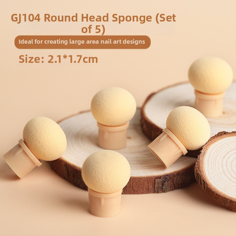 Maniküür Ümmargune ots Terav gradientkäsn Pea Poke Pen Pat Liim Määrdunud Põsepuna Värvitud DIY Küünesalongi Tööriist