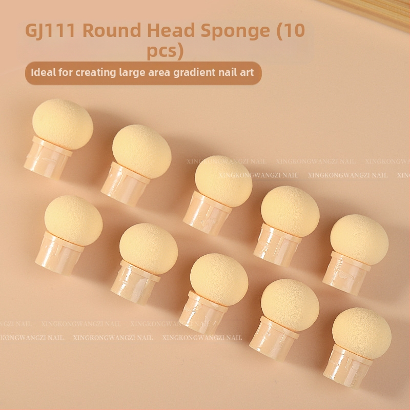 Maniküür Ümmargune ots Terav gradientkäsn Pea Poke Pen Pat Liim Määrdunud Põsepuna Värvitud DIY Küünesalongi Tööriist