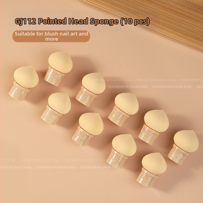 Maniküür Ümmargune ots Terav gradientkäsn Pea Poke Pen Pat Liim Määrdunud Põsepuna Värvitud DIY Küünesalongi Tööriist