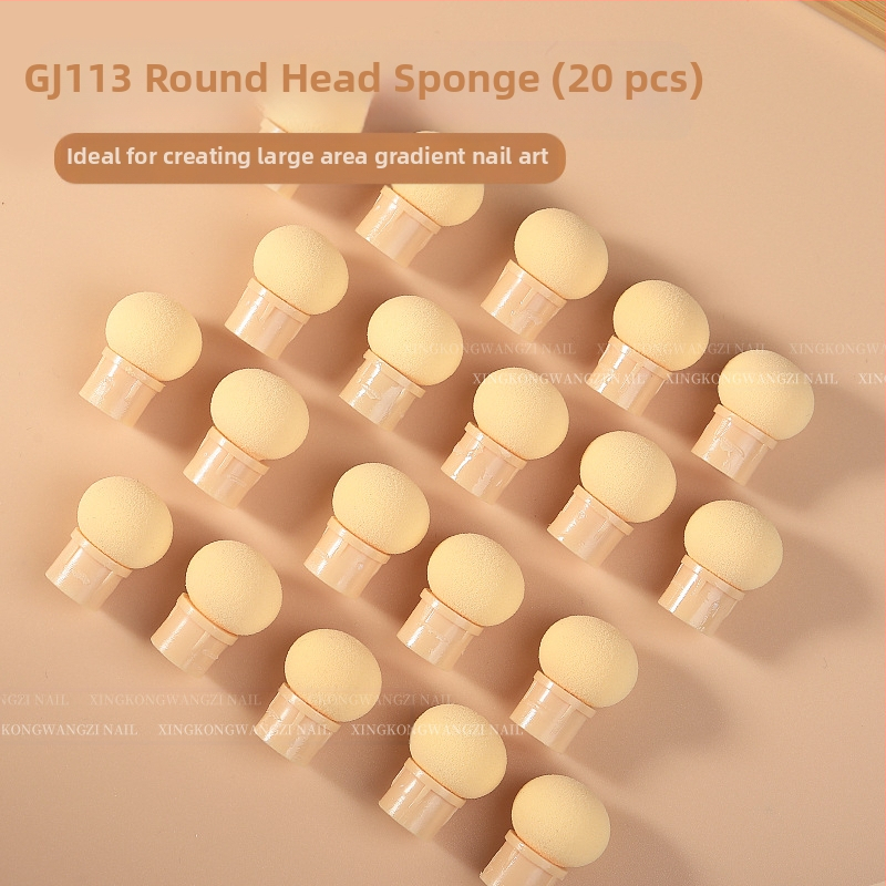 Maniküür Ümmargune ots Terav gradientkäsn Pea Poke Pen Pat Liim Määrdunud Põsepuna Värvitud DIY Küünesalongi Tööriist