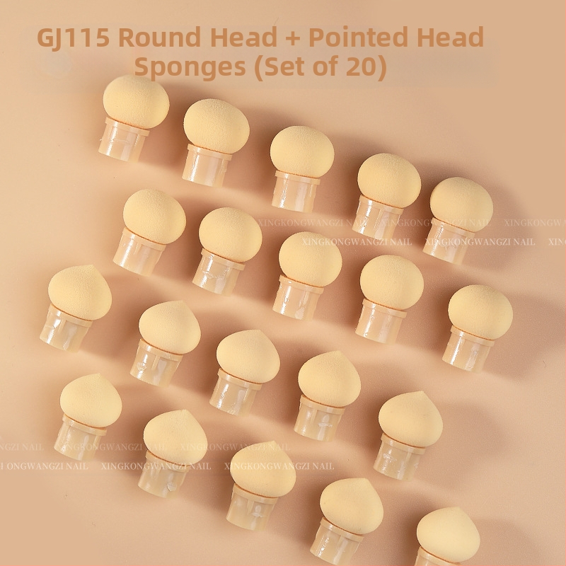 Maniküür Ümmargune ots Terav gradientkäsn Pea Poke Pen Pat Liim Määrdunud Põsepuna Värvitud DIY Küünesalongi Tööriist