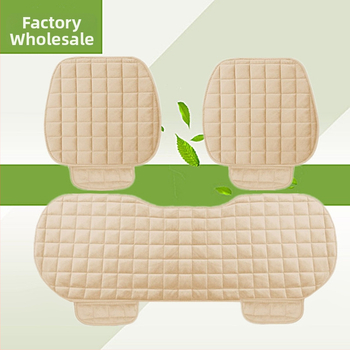 Talvine autoistmepadi ilma seljatoeta, ruudukujuline tikitud pehme, paelteta, soe kolmeosaline esi- ja tagarea ühe istmepadi