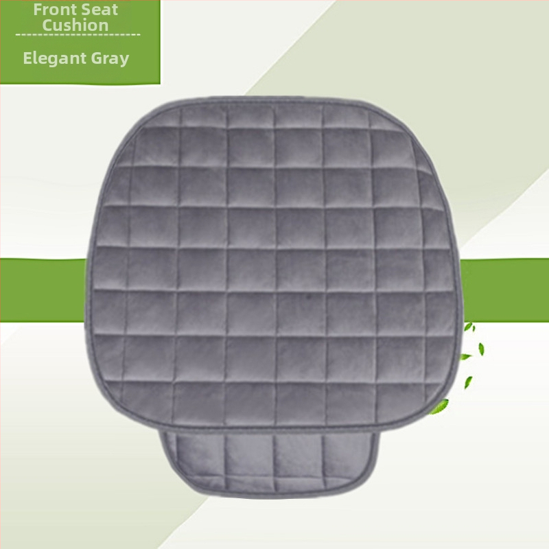 Talvine autoistmepadi ilma seljatoeta, ruudukujuline tikitud pehme, paelteta, soe kolmeosaline esi- ja tagarea ühe istmepadi