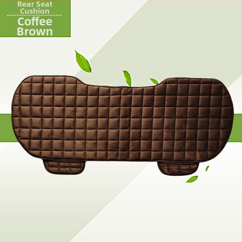 Talvine autoistmepadi ilma seljatoeta, ruudukujuline tikitud pehme, paelteta, soe kolmeosaline esi- ja tagarea ühe istmepadi