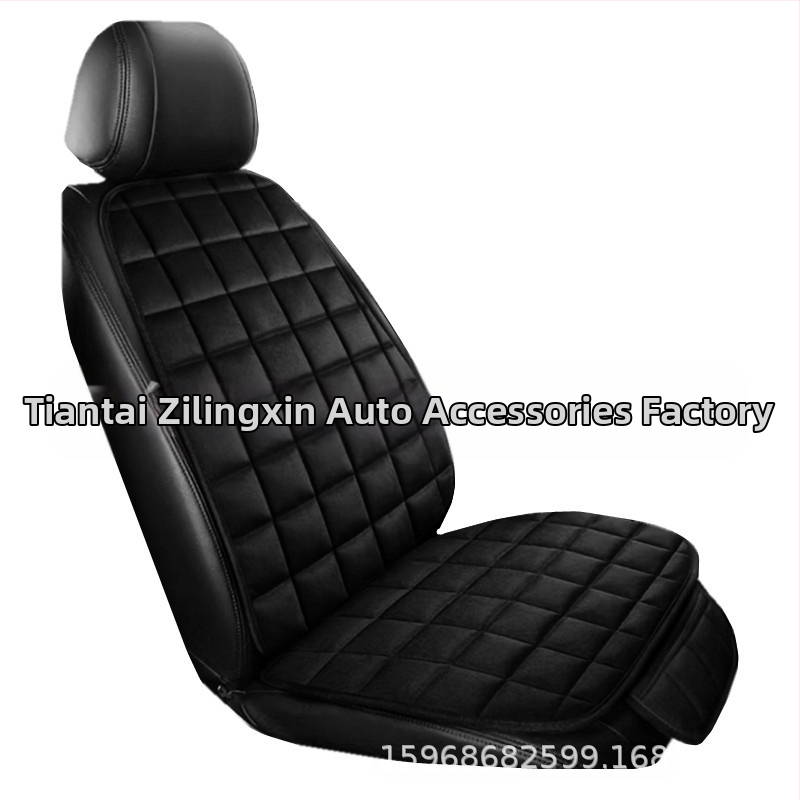 Talvine autoistmepadi ilma seljatoeta, ruudukujuline tikitud pehme, paelteta, soe kolmeosaline esi- ja tagarea ühe istmepadi