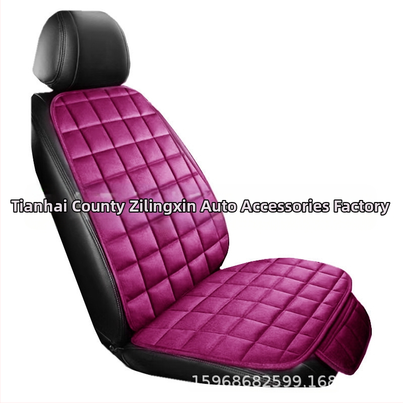 Talvine autoistmepadi ilma seljatoeta, ruudukujuline tikitud pehme, paelteta, soe kolmeosaline esi- ja tagarea ühe istmepadi