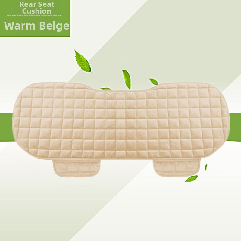 Talvine autoistmepadi ilma seljatoeta, ruudukujuline tikitud pehme, paelteta, soe kolmeosaline esi- ja tagarea ühe istmepadi