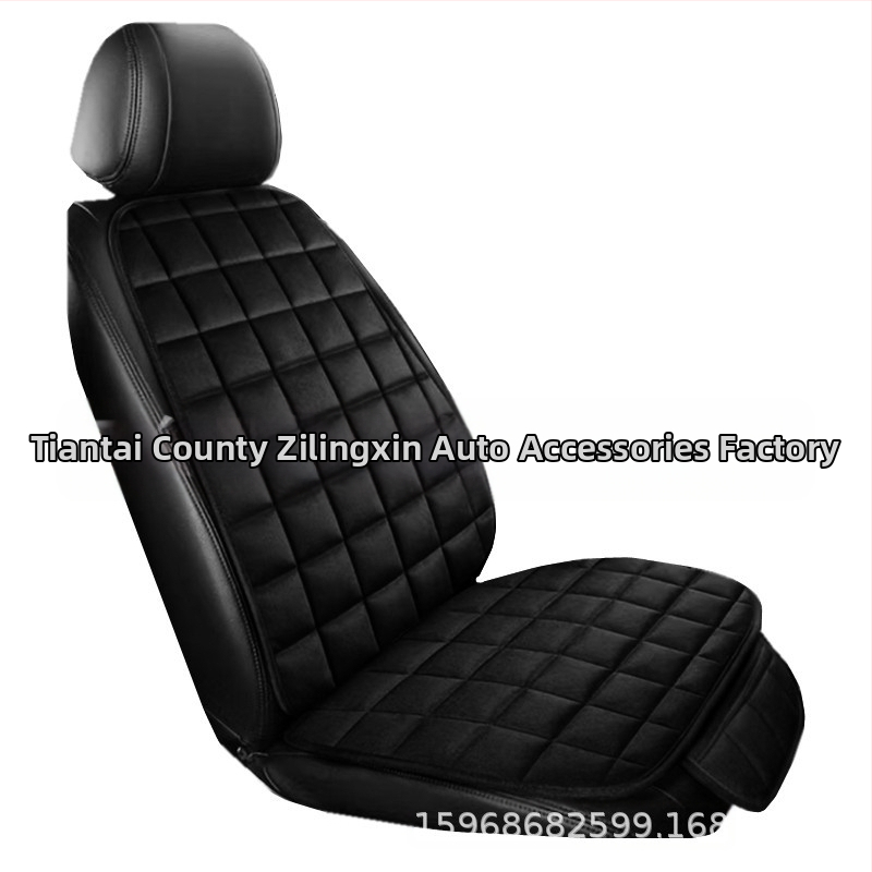 Talvine autoistmepadi ilma seljatoeta, ruudukujuline tikitud pehme, paelteta, soe kolmeosaline esi- ja tagarea ühe istmepadi