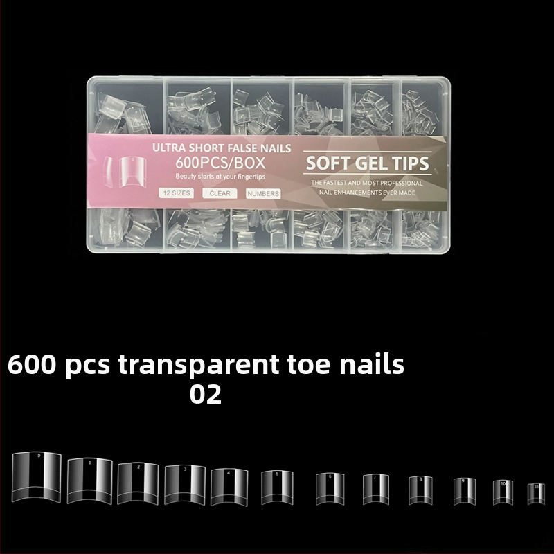 600 karbis küünekunsti küünetükki, volditud, jäljeta, nikerdamata, täiskleebisega, poolmatt, lühike, ruudukujuline, balleti kunstküüneplaaster