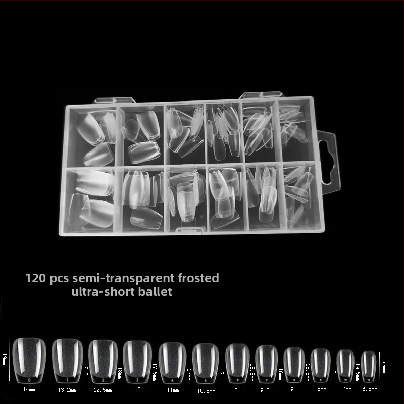 600 karbis küünekunsti küünetükki, volditud, jäljeta, nikerdamata, täiskleebisega, poolmatt, lühike, ruudukujuline, balleti kunstküüneplaaster