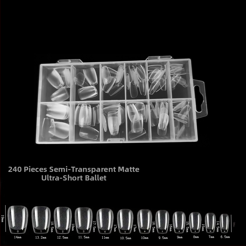 600 karbis küünekunsti küünetükki, volditud, jäljeta, nikerdamata, täiskleebisega, poolmatt, lühike, ruudukujuline, balleti kunstküüneplaaster