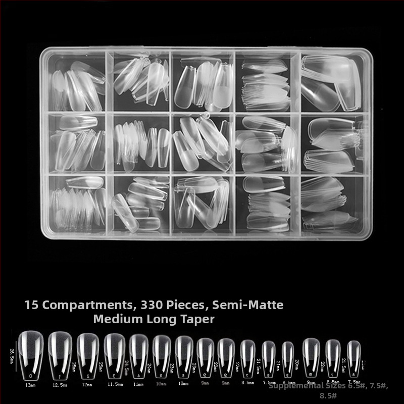 600 karbis küünekunsti küünetükki, volditud, jäljeta, nikerdamata, täiskleebisega, poolmatt, lühike, ruudukujuline, balleti kunstküüneplaaster