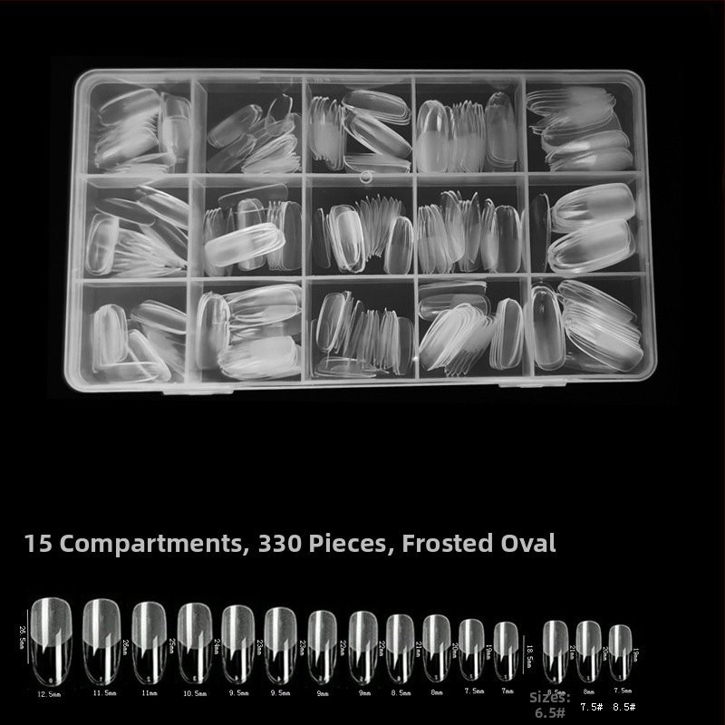 600 karbis küünekunsti küünetükki, volditud, jäljeta, nikerdamata, täiskleebisega, poolmatt, lühike, ruudukujuline, balleti kunstküüneplaaster