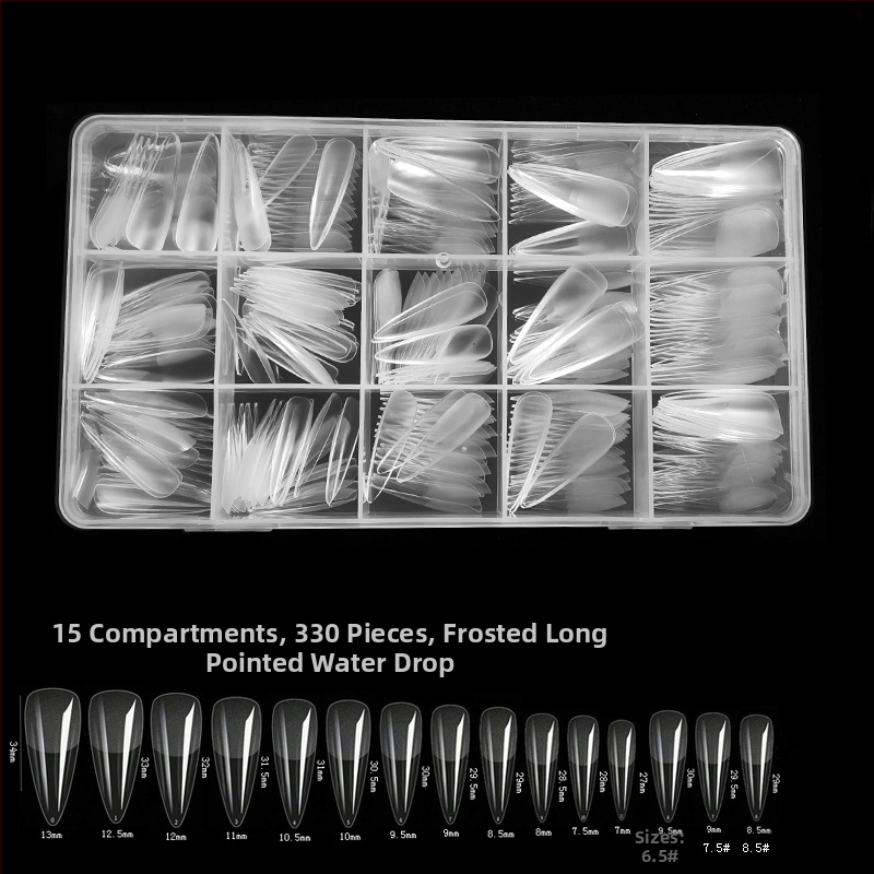 600 karbis küünekunsti küünetükki, volditud, jäljeta, nikerdamata, täiskleebisega, poolmatt, lühike, ruudukujuline, balleti kunstküüneplaaster