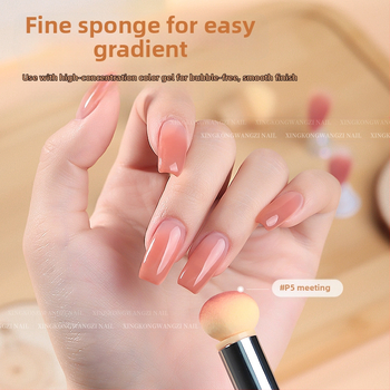 Maniküür Ümmargune ots Terav gradientkäsn Pea Poke Pen Pat Liim Määrdunud Põsepuna Värvitud DIY Küünesalongi Tööriist