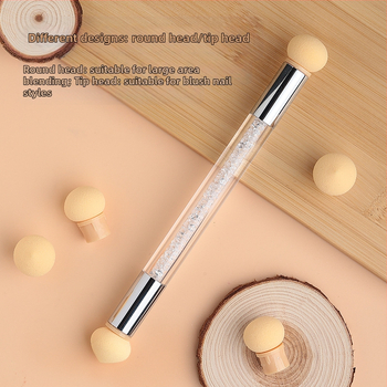 Maniküür Ümmargune ots Terav gradientkäsn Pea Poke Pen Pat Liim Määrdunud Põsepuna Värvitud DIY Küünesalongi Tööriist
