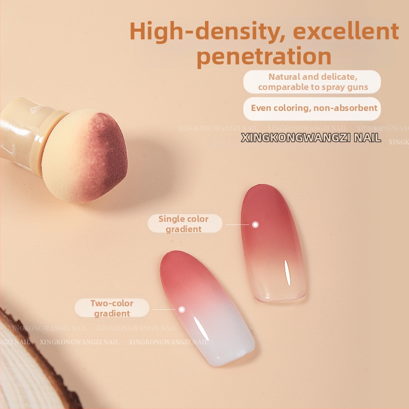 Маникюр с кръгъл връх, заострен градиент, гъба за маникюр, химикал за татуировки, размазан руж, боядисан „Направи си сам“ инструмент за маникюр