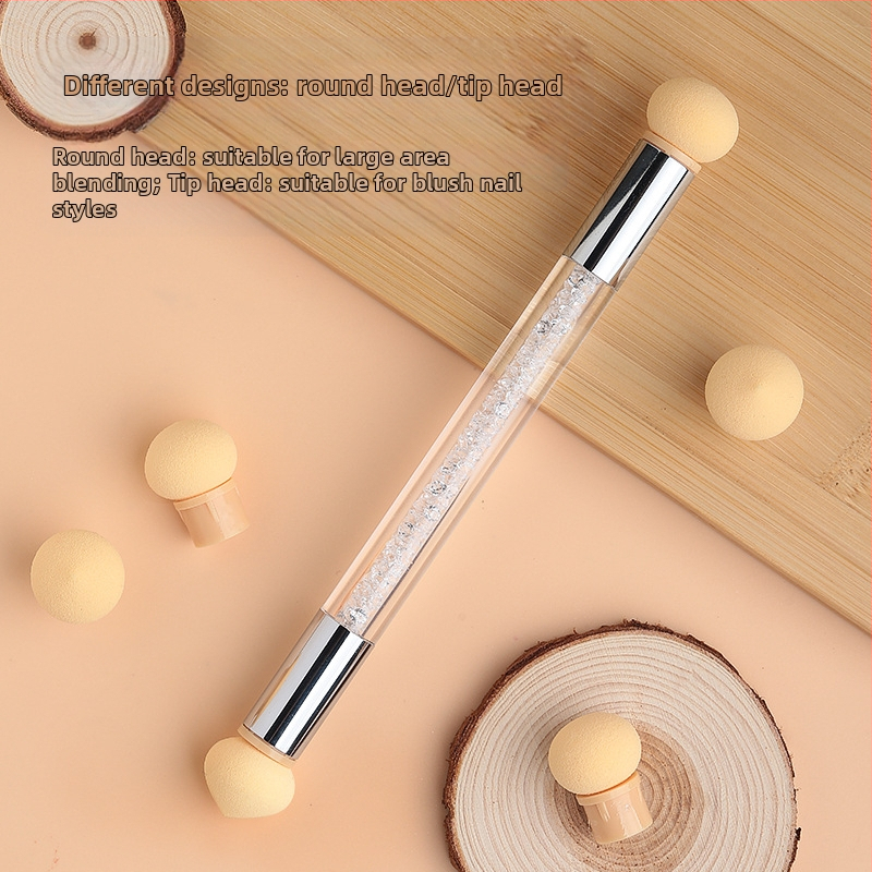 Маникюр с кръгъл връх, заострен градиент, гъба за маникюр, химикал за татуировки, размазан руж, боядисан „Направи си сам“ инструмент за маникюр