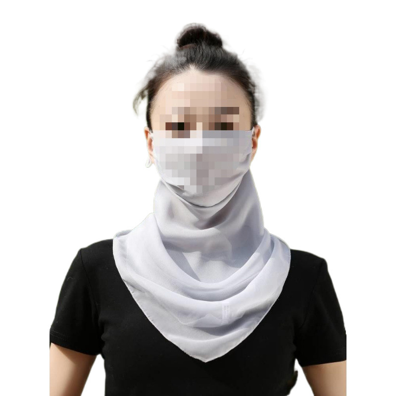 Plāna vasaras braukšanas seju nosedzoša saules aizsargmaska kakla plīvura zīda šalle sieviešu maska zīda šalles soma bezmaksas piegāde