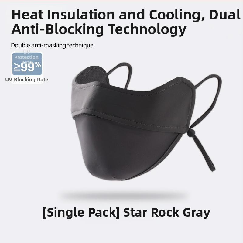 Γυναικεία Μάσκα Αντηλιακής Προστασίας για Γωνία Ματιών, Αναπνέουσα, Καλοκαιρινή, Αντι-υπεριώδης, Ντεγκραντέ, Πάγος, Μεταξωτή Στερεοφωνική Μάσκα Σκίασης UPF50