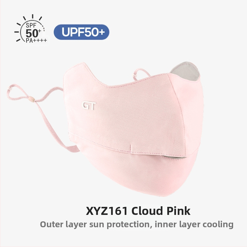 Γυναικεία Μάσκα Αντηλιακής Προστασίας για Γωνία Ματιών, Αναπνέουσα, Καλοκαιρινή, Αντι-υπεριώδης, Ντεγκραντέ, Πάγος, Μεταξωτή Στερεοφωνική Μάσκα Σκίασης UPF50