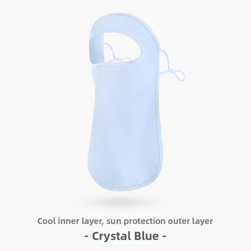 Γυναικεία Μάσκα Αντηλιακής Προστασίας για Γωνία Ματιών, Αναπνέουσα, Καλοκαιρινή, Αντι-υπεριώδης, Ντεγκραντέ, Πάγος, Μεταξωτή Στερεοφωνική Μάσκα Σκίασης UPF50