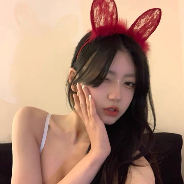 Must pitsist kassikõrva peapael seksikas loor Pure Desire jänku kõrv cosplay väike metsikkass peapael Pure Desire stiilis