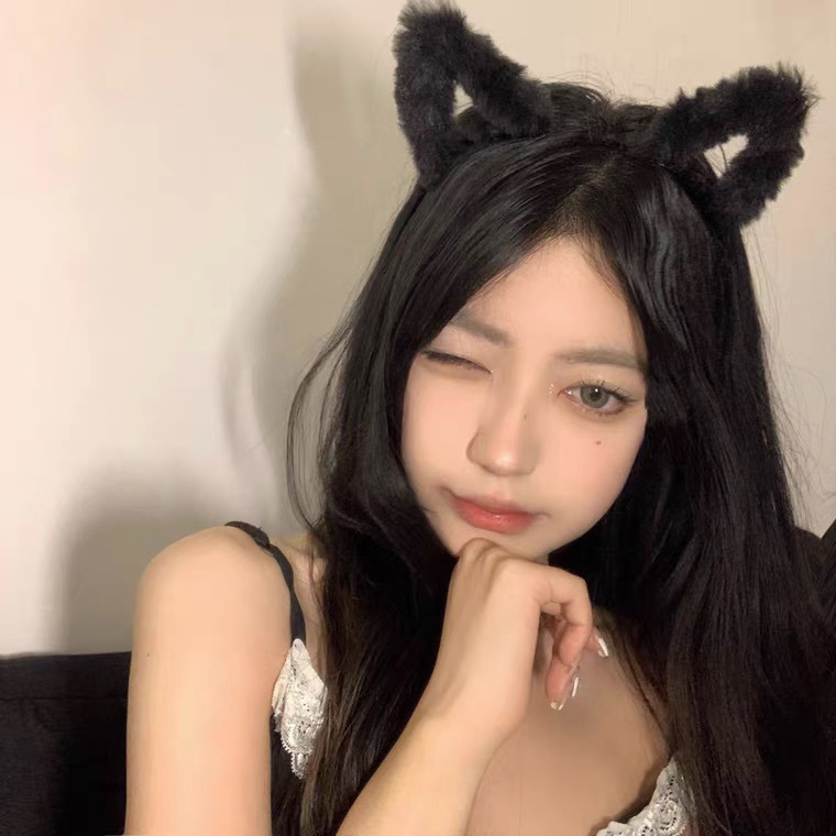 Must pitsist kassikõrva peapael seksikas loor Pure Desire jänku kõrv cosplay väike metsikkass peapael Pure Desire stiilis