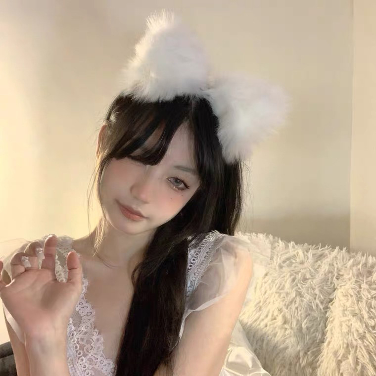 Must pitsist kassikõrva peapael seksikas loor Pure Desire jänku kõrv cosplay väike metsikkass peapael Pure Desire stiilis