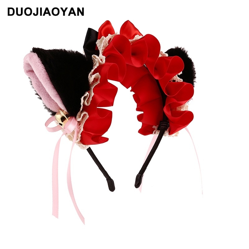 Must pitsist kassikõrva peapael seksikas loor Pure Desire jänku kõrv cosplay väike metsikkass peapael Pure Desire stiilis