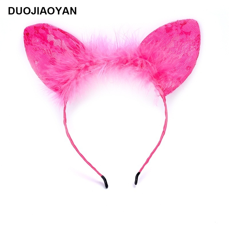 Must pitsist kassikõrva peapael seksikas loor Pure Desire jänku kõrv cosplay väike metsikkass peapael Pure Desire stiilis