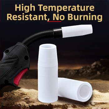 1K kaitseotsik Euroopa gaasiga varjestatud keevituspüstoli lisatarvikud õhuvaba kaitsehülssotsik 200A keraamiline kahe varjestusega keevitusmasina portselanotsik