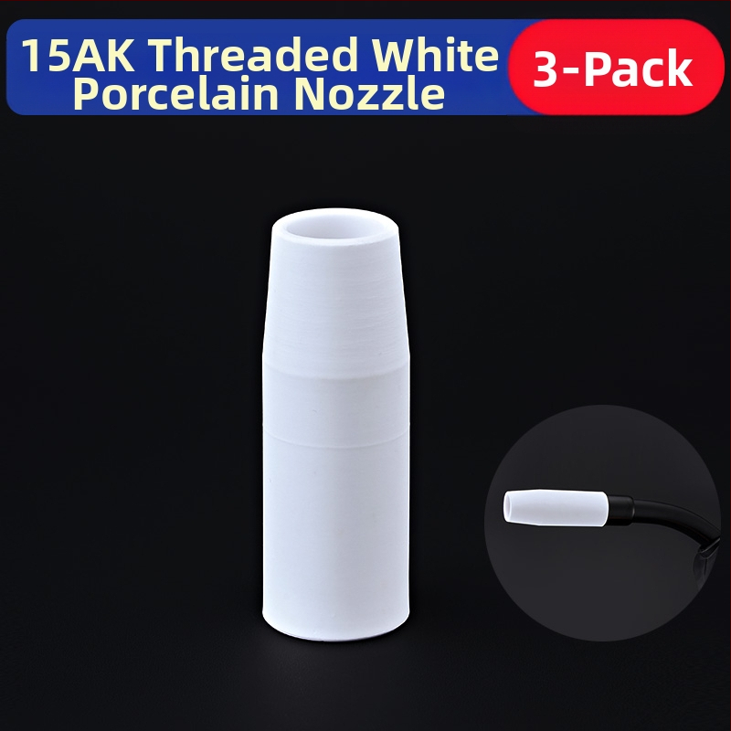 1K kaitseotsik Euroopa gaasiga varjestatud keevituspüstoli lisatarvikud õhuvaba kaitsehülssotsik 200A keraamiline kahe varjestusega keevitusmasina portselanotsik