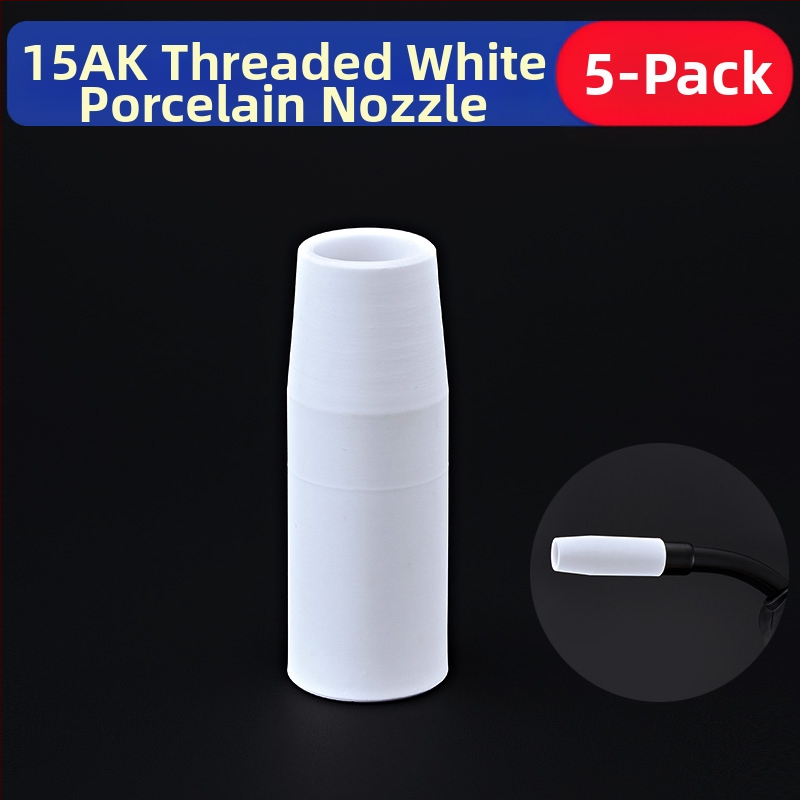 1K kaitseotsik Euroopa gaasiga varjestatud keevituspüstoli lisatarvikud õhuvaba kaitsehülssotsik 200A keraamiline kahe varjestusega keevitusmasina portselanotsik