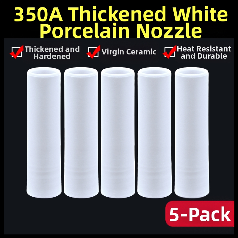 1K kaitseotsik Euroopa gaasiga varjestatud keevituspüstoli lisatarvikud õhuvaba kaitsehülssotsik 200A keraamiline kahe varjestusega keevitusmasina portselanotsik