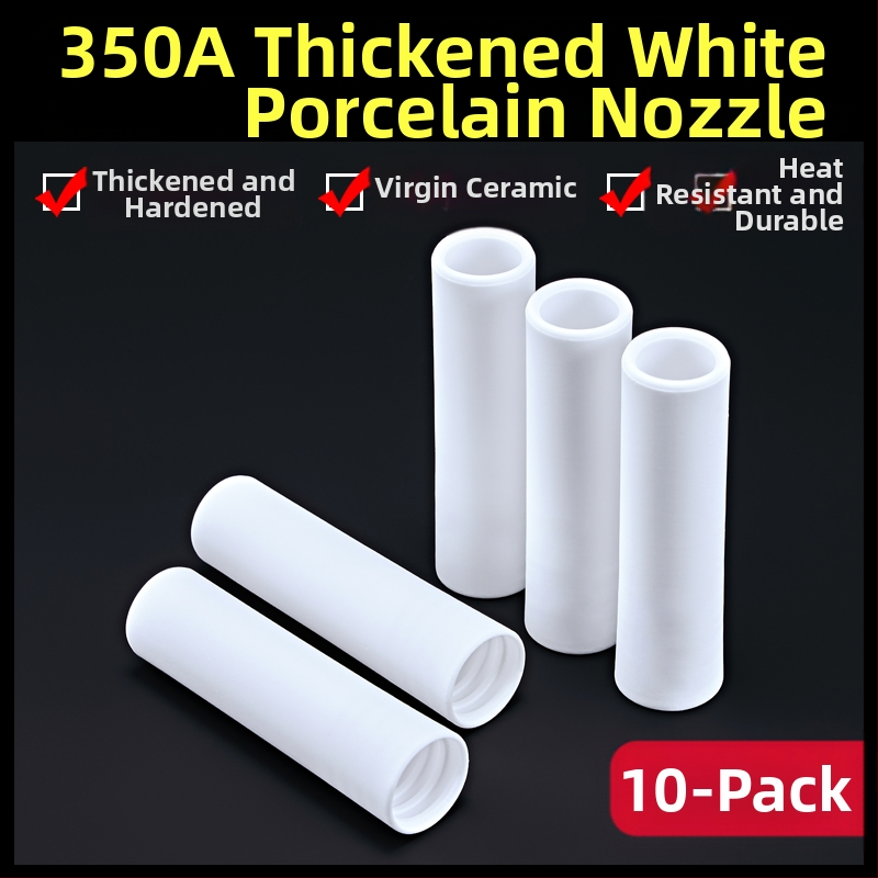 1K kaitseotsik Euroopa gaasiga varjestatud keevituspüstoli lisatarvikud õhuvaba kaitsehülssotsik 200A keraamiline kahe varjestusega keevitusmasina portselanotsik