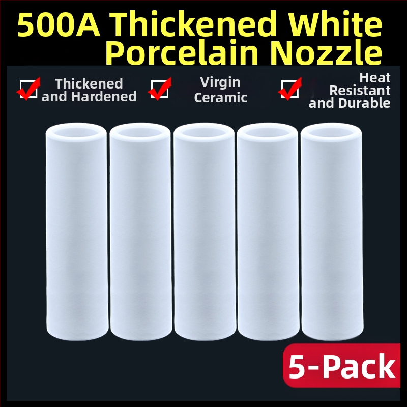 1K kaitseotsik Euroopa gaasiga varjestatud keevituspüstoli lisatarvikud õhuvaba kaitsehülssotsik 200A keraamiline kahe varjestusega keevitusmasina portselanotsik