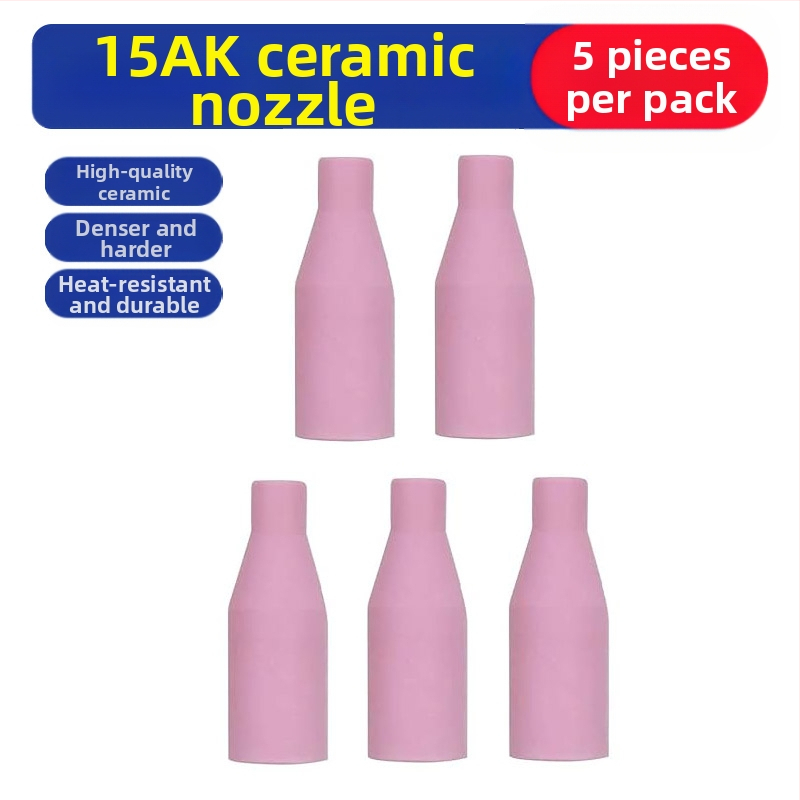 1K kaitseotsik Euroopa gaasiga varjestatud keevituspüstoli lisatarvikud õhuvaba kaitsehülssotsik 200A keraamiline kahe varjestusega keevitusmasina portselanotsik