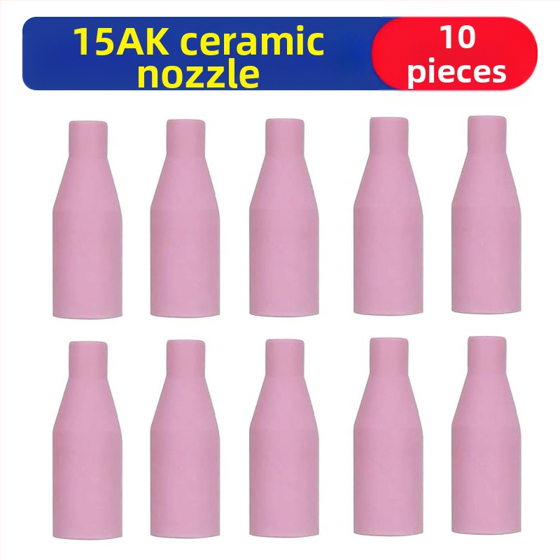 1K kaitseotsik Euroopa gaasiga varjestatud keevituspüstoli lisatarvikud õhuvaba kaitsehülssotsik 200A keraamiline kahe varjestusega keevitusmasina portselanotsik