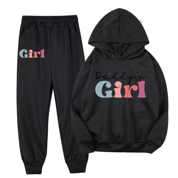 AliExpress Κορίτσι Κορίτσι Μοτίβο Κινούμενα Σχέδια Εκτύπωση Εξωτερικού Εμπορίου Μεγάλα Παιδιά και Κορίτσια Φούτερ με Κουκούλα Παντελόνι Κοστούμι 686