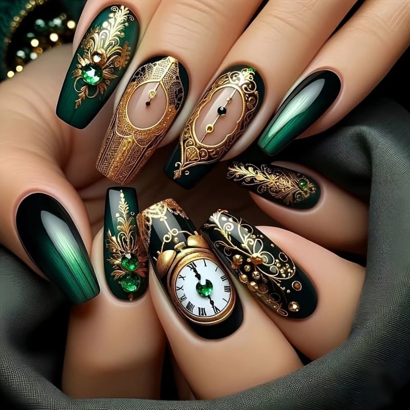 Pārrobežu karsti Eiropas un Amerikas krāšņi, saldi, vēsi, dzirkstoša tekstūra, kontrastējoša krāsa, rhinestones, Eiropas kvadrātveida, valkājami nagi, gari, mākslīgie nagi, vairumtirdzniecība
