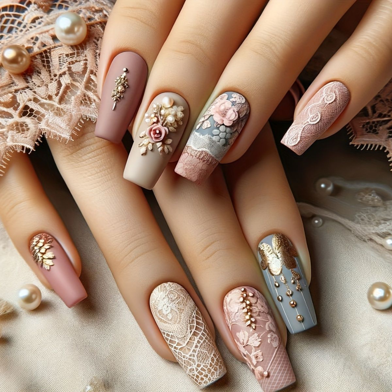 Pārrobežu karsti Eiropas un Amerikas krāšņi, saldi, vēsi, dzirkstoša tekstūra, kontrastējoša krāsa, rhinestones, Eiropas kvadrātveida, valkājami nagi, gari, mākslīgie nagi, vairumtirdzniecība
