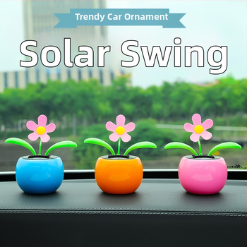 „Creative Net“ raudona automobilio dekoracija saulės sūpynės saulėgrąža purtoma galva gėlė automobilio interjero dekoracija vienetinė pristatymas