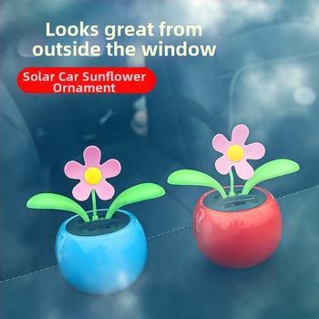 „Creative Net“ raudona automobilio dekoracija saulės sūpynės saulėgrąža purtoma galva gėlė automobilio interjero dekoracija vienetinė pristatymas